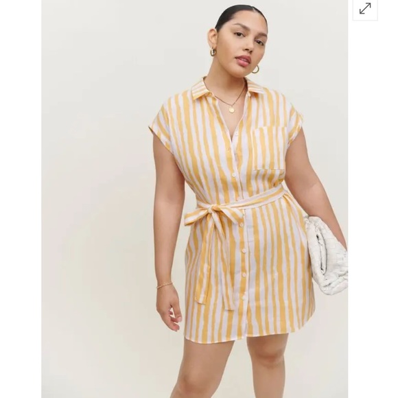 Reformation Dresses & Skirts - NEW Reformation Aero Linen Dress - Capri Stripe Size M